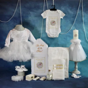 trusou set complet botez ana alb 13 piese personalizat