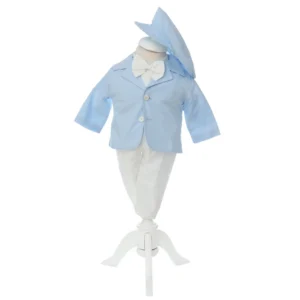 costum botez dominic bleu 5 piese