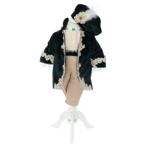 costum botez fabrizio verde catifea 5 piese