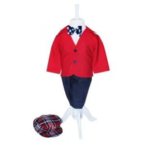 costum botez matei rosu 5 piese